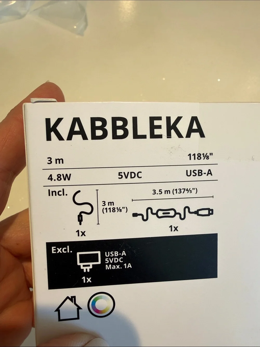 IKEA KABBLEKA LED USB Strip Light - Multi-Color new inbox
